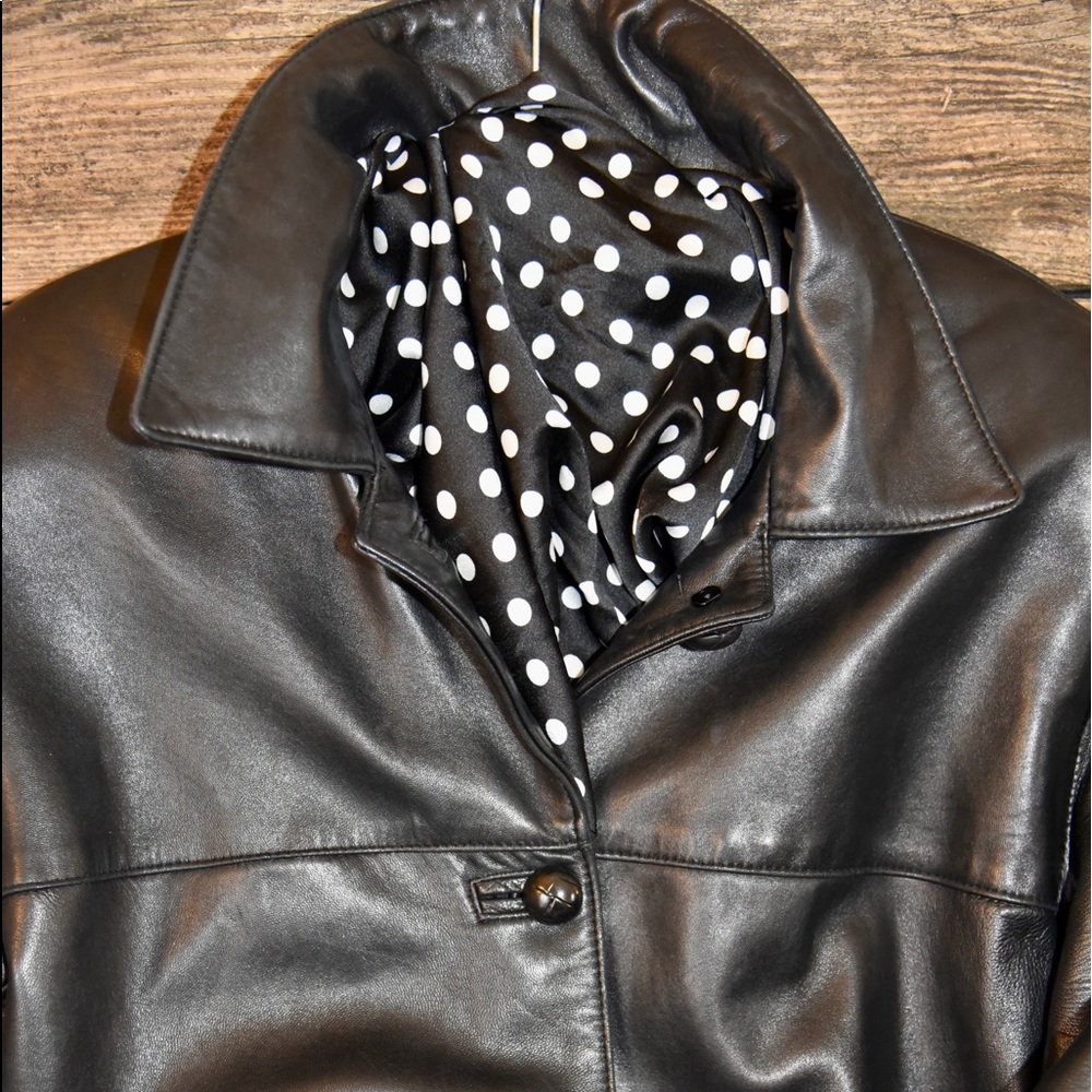 Canadian Made Genuine Leather Barn Style Black Jacket XL As New - Picture 1 of 10